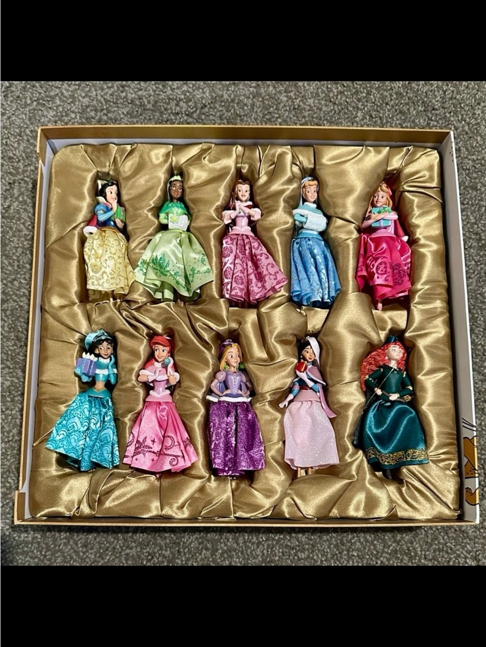 2017 Disney Princess Holiday Set of 10 Ornaments